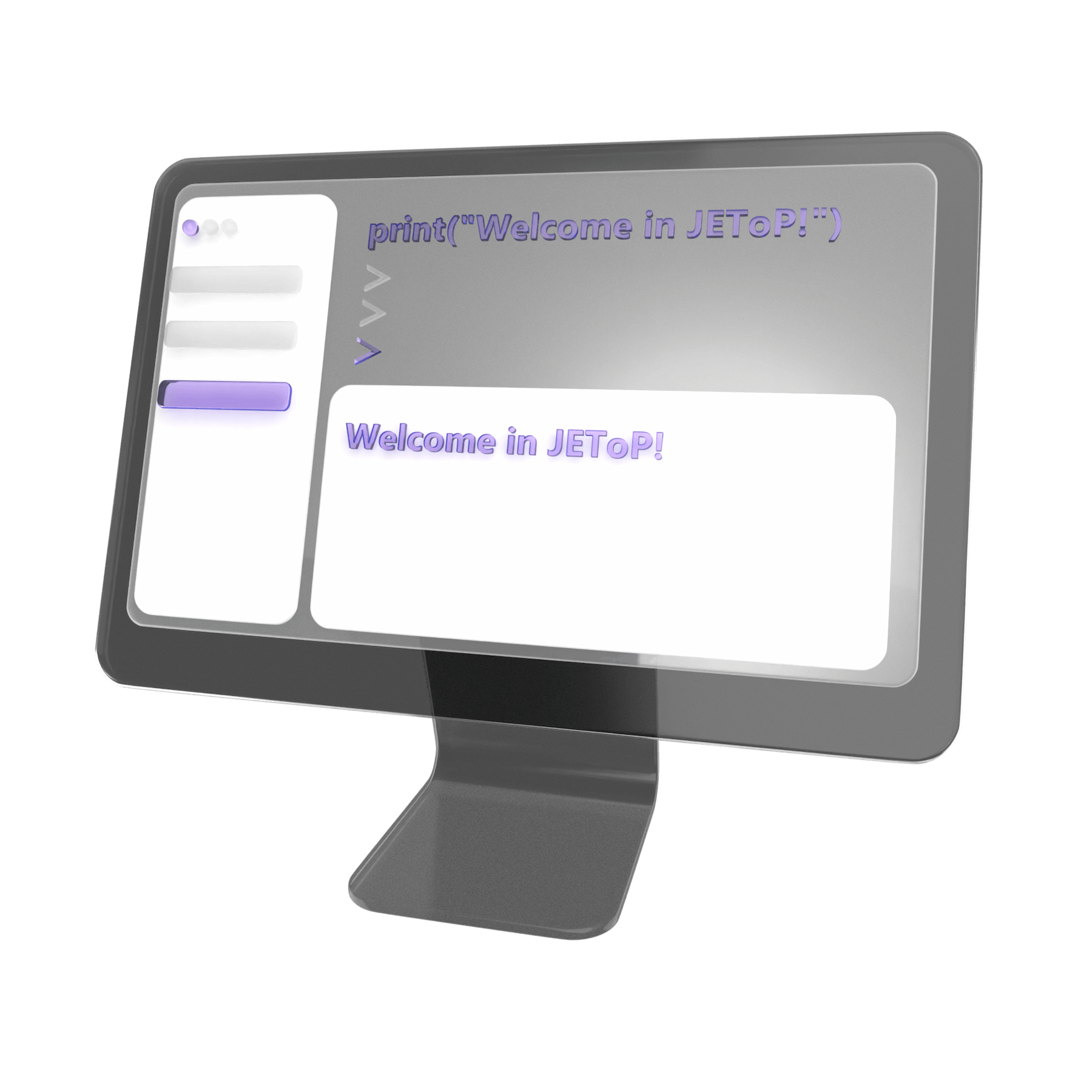 Render 3D di un monitor desktop per la realizzazione di siti web e web app