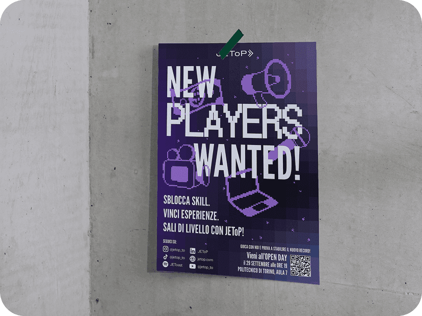 Printed poster for the recruitment campaign with the slogan New Players Wanted