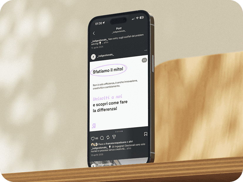 Smartphone showing an open Instagram page: “Debunking the myth!” post for DIGEP